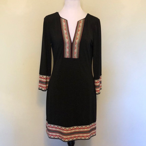 White House Black Market Dresses & Skirts - WHBM (S) V neck black  dress NWOT soft sexy and casual!